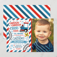 Invitación al cumpleaños del tren Chugga Chugga Ch