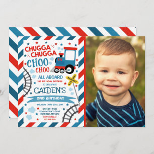 Invitación al cumpleaños del tren Chugga Chugga Ch