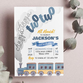 Invitación al cumpleaños del tren Chugga Chugga Do