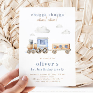 Invitación al cumpleaños del tren   Digital o impr