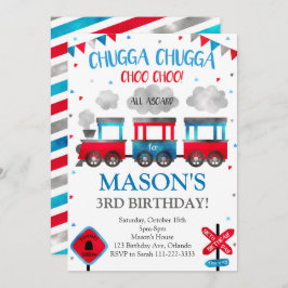 Invitación al cumpleaños del tren, invitación al t