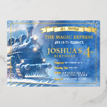 Invitación al cumpleaños del tren mágico