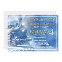 Invitación al cumpleaños del tren mágico