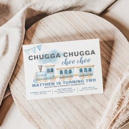 Invitación al cumpleaños del tren Transporte de ni