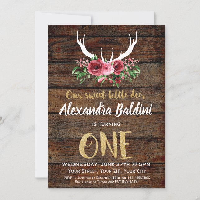 Invitación al cumpleaños del venado de rutismo (Anverso)