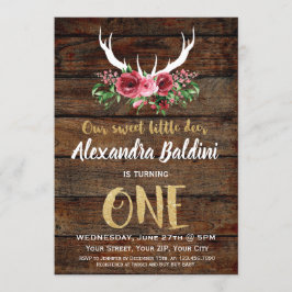 Invitación al cumpleaños del venado de rutismo