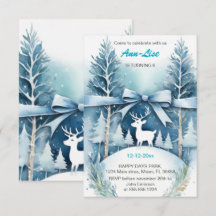 Invitación al cumpleaños del venado en Wintery