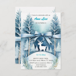 Invitación al cumpleaños del venado en Wintery