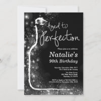 Invitación al cumpleaños del vino 90. Envejecido a