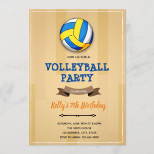 Invitación al cumpleaños del voleibol