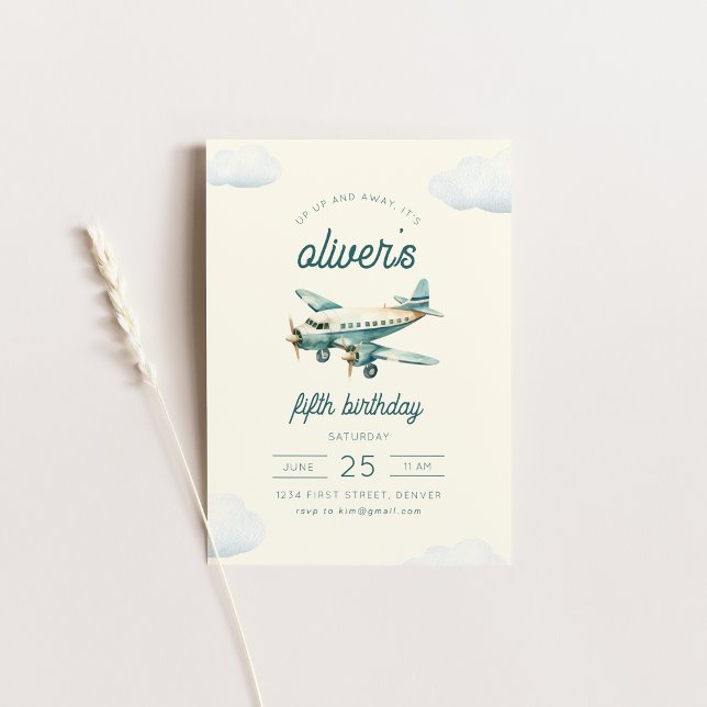 Invitación al cumpleaños del vuelo de avión de arr (Subido por el creador)