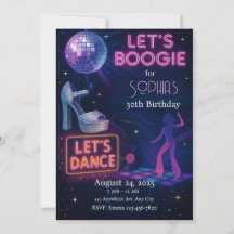 Invitación al cumpleaños disco, Fiesta de boogie e
