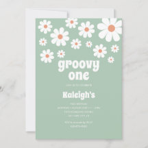 Invitación al cumpleaños estilo de Retro Groovy On