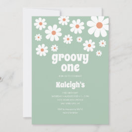 Invitación al cumpleaños estilo de Retro Groovy On