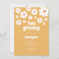 Invitación al cumpleaños estilo Retro Two Groovy 7