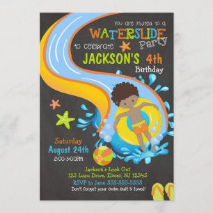 Invitación al cumpleaños/Fiesta de piscina/niño