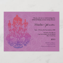 Invitación al cumpleaños Ganesh Púrpura Lilac