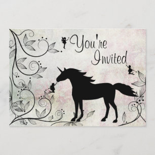 Invitación al cumpleaños mágico de Unicornio y Fe