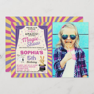 Invitación al cumpleaños mago Fiesta del programa 