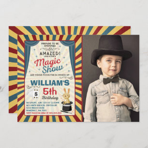 Invitación al cumpleaños mago Fiesta del programa