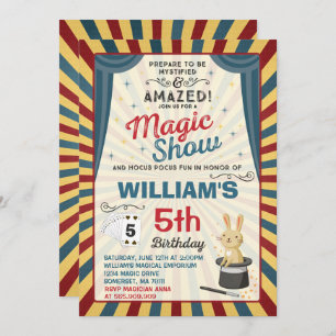Invitación al cumpleaños mago Fiesta del programa