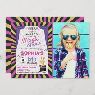 Invitación al cumpleaños mago Fiesta del programa
