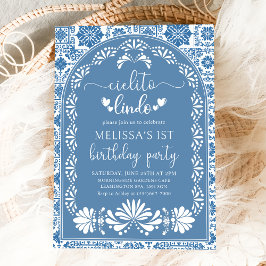 Invitación al cumpleaños mexicano de Blue Cielito