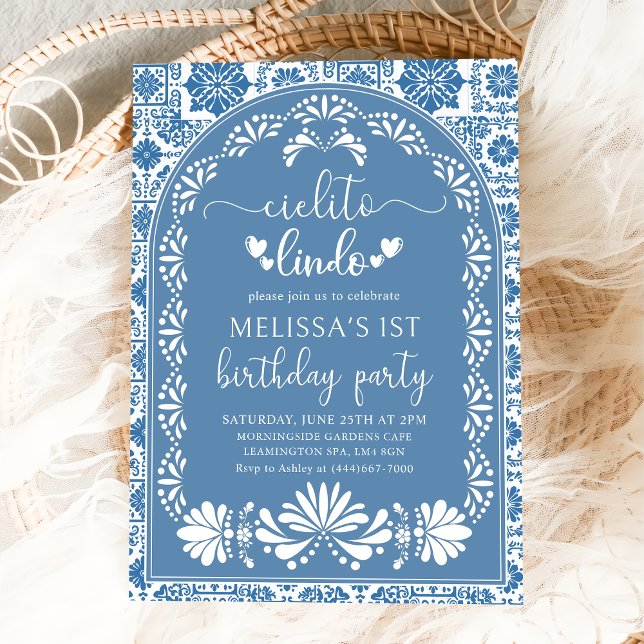 Invitación al cumpleaños mexicano de Blue Cielito  (Subido por el creador)