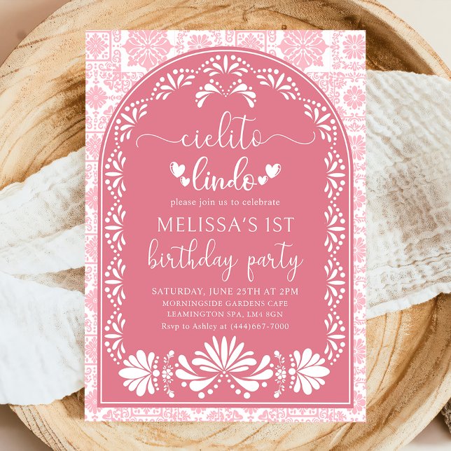 Invitación al cumpleaños mexicano de Cielito Rosa  (Subido por el creador)