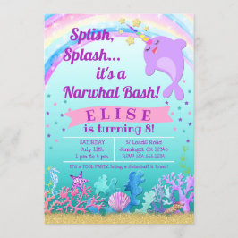 Invitación al cumpleaños Narwhal, Fiesta de la pis
