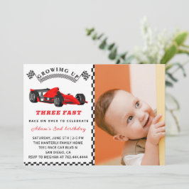 Invitación al cumpleaños - niño de tercer cumpleañ