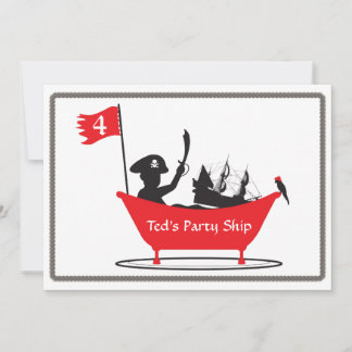 Invitación al cumpleaños - niño pirata
