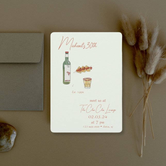 Invitación al cumpleaños nocturno del taco mezcal (Subido por el creador)