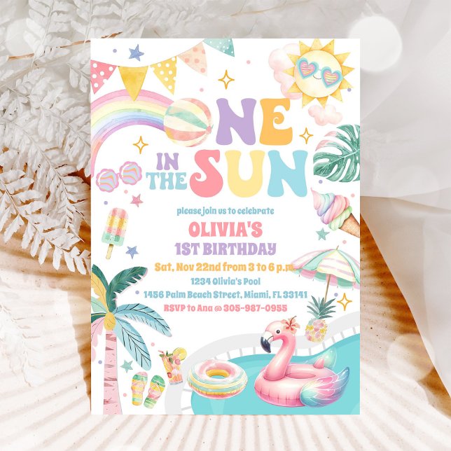 Invitación al Cumpleaños número 1 Fiesta de Piscin (Subido por el creador)