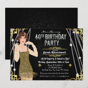Invitación al cumpleaños número 40 de la chica Fla