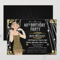 Invitación al cumpleaños número 40 de la chica Fla