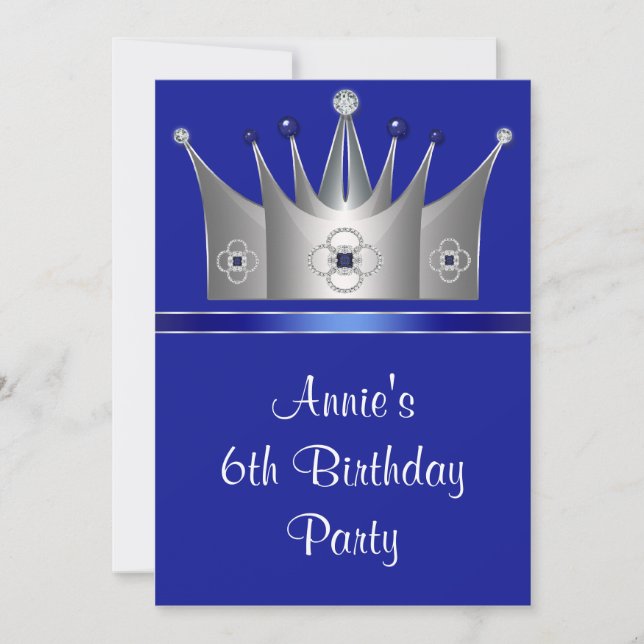 Invitación al cumpleaños número 6 de la corona de  (Anverso)