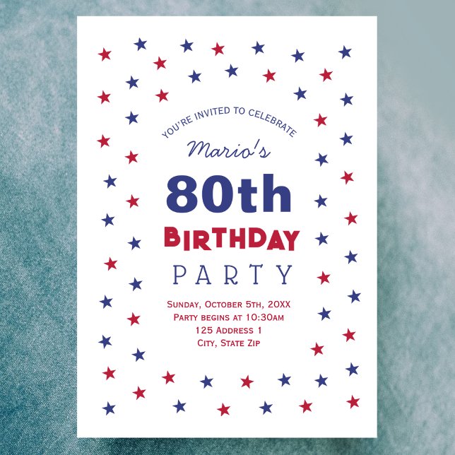 Invitación al cumpleaños número 80 (Subido por el creador)