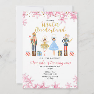 Invitación al cumpleaños nutcracker Winter