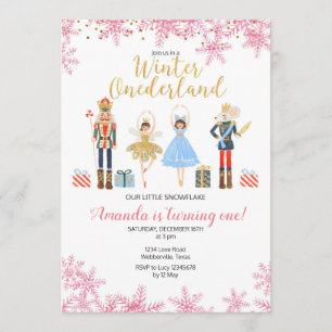 Invitación al cumpleaños nutcracker Winter