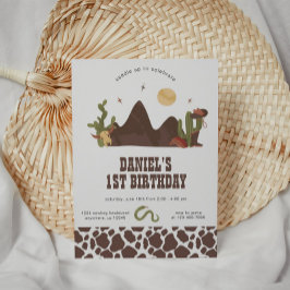 Invitación al cumpleaños occidental de Cowboy