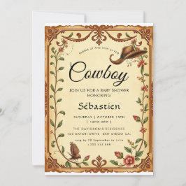 Invitación al cumpleaños occidental de Cowboy