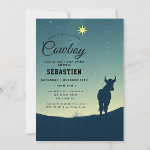Invitación al cumpleaños occidental de Cowboy