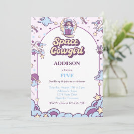 Invitación al cumpleaños occidental de la niña del