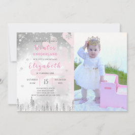 Invitación al cumpleaños Onederland de invierno ro