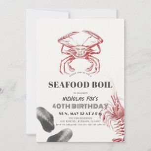 Invitación al cumpleaños para hervir el pescado en