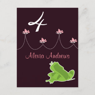Invitación al cumpleaños - Princesa y rana