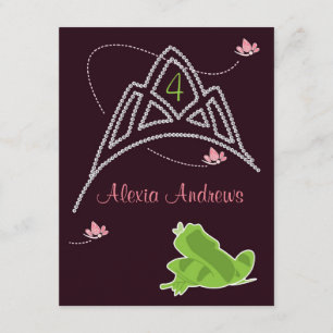 Invitación al cumpleaños - Princesa y rana