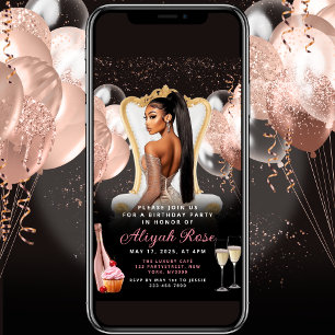 Invitación al cumpleaños real de los Globos de Oro