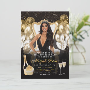 Invitación al cumpleaños real de los globos de oro